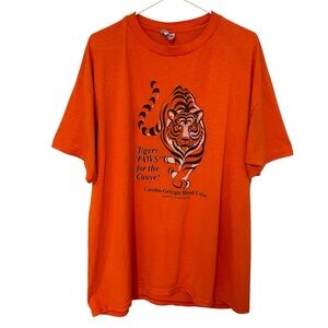 Vintage 90s Greenville South Carolina Blood Center Orange T Shirt // XL